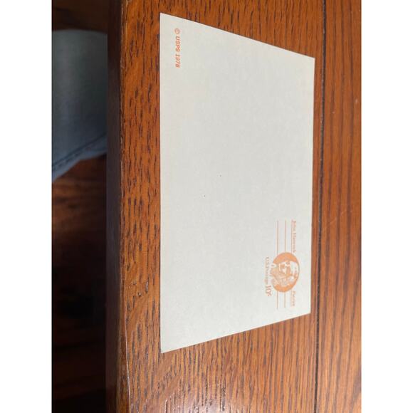 Vintage 1978 USPS Postal Card John Hancock 10¢ Prepaid Postage – Mint Condition! - Picture 2 of 2